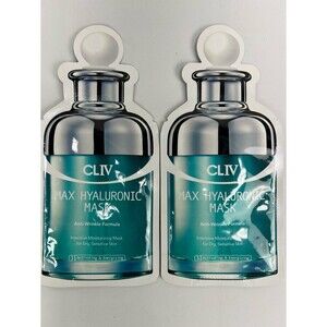 Cliv Max Hyaluronic Anti Wrinkle Formula Masks Set of 2
